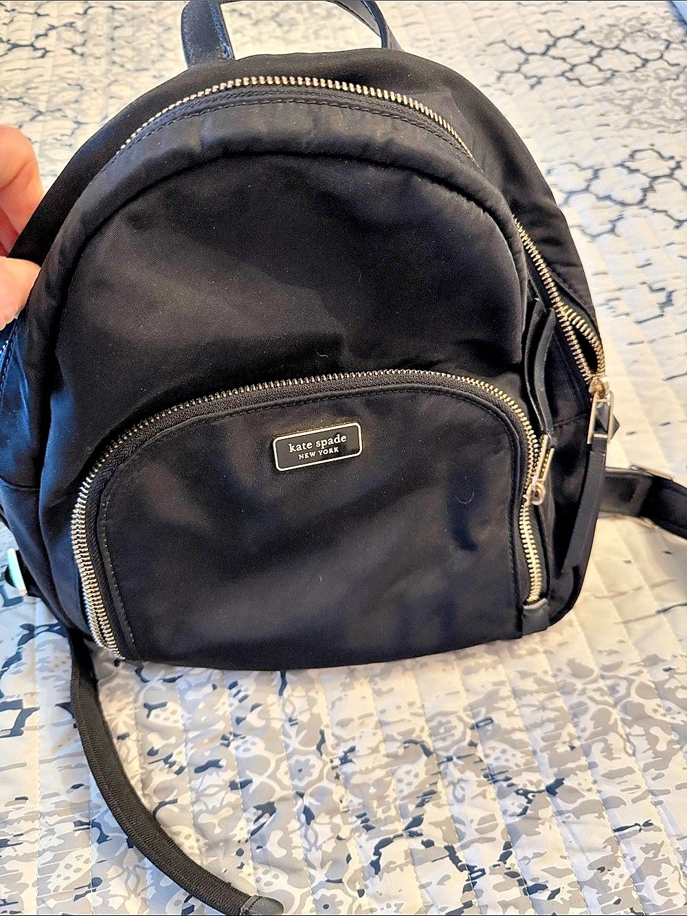 Kate Spade Black Nylon Backpack